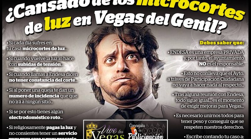 Vegas del Genil inicia una campaña para conocer cuántos de sus vecinos sufren microcortes de luz